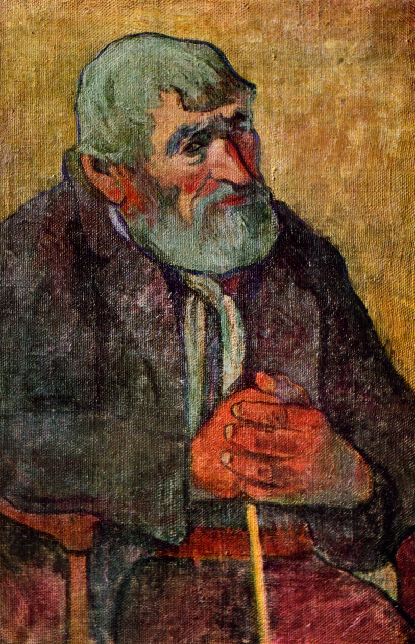 Pálcás öregember portréja, 1889-1890 1939. alkotó: Paul Gauguin