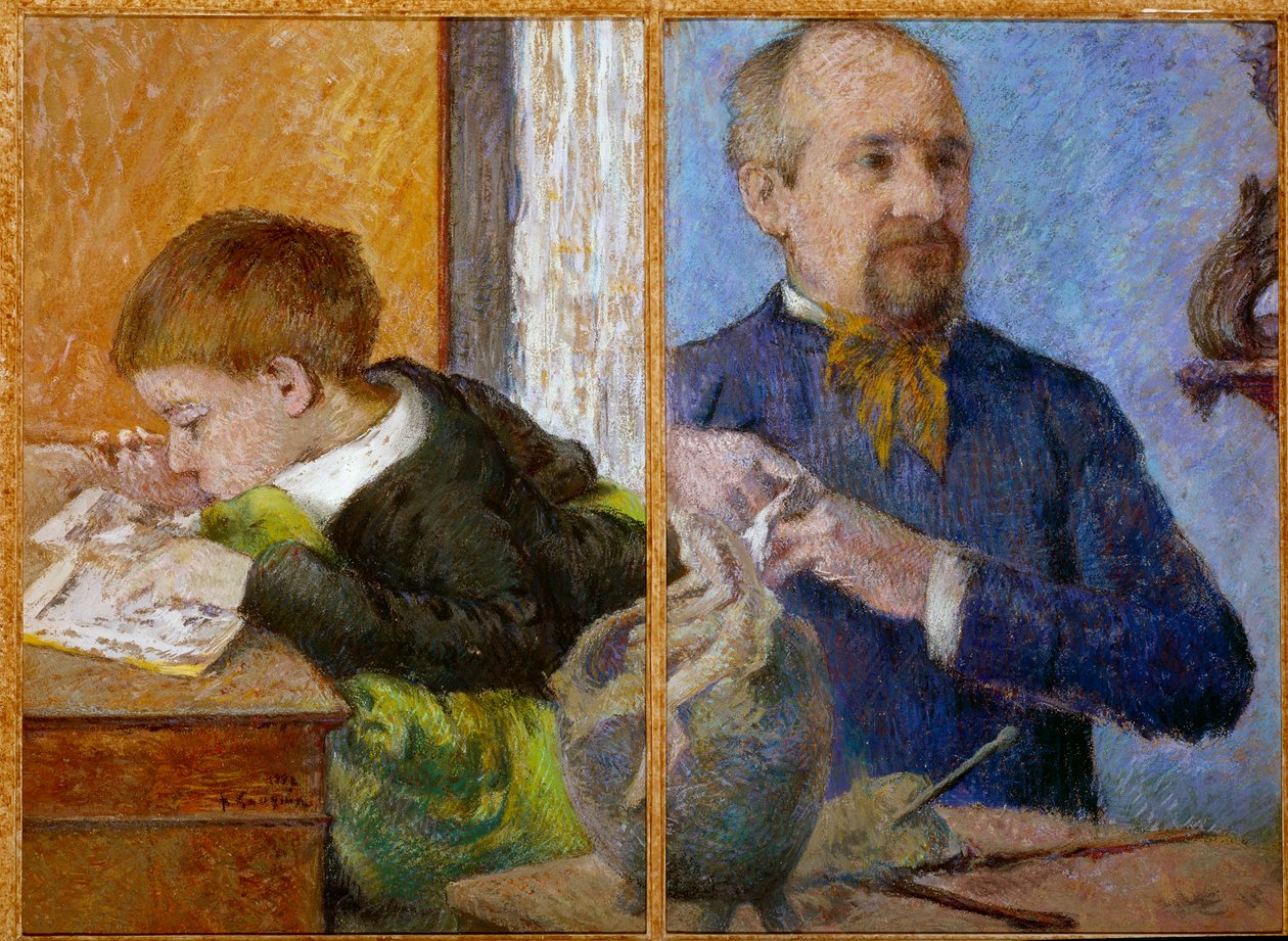 Jean Paul Aubé szobrász (1837 - 1907) és fia, Emile portréja. Paul Gauguin festménye (1848-1903) alkotó: Paul Gauguin