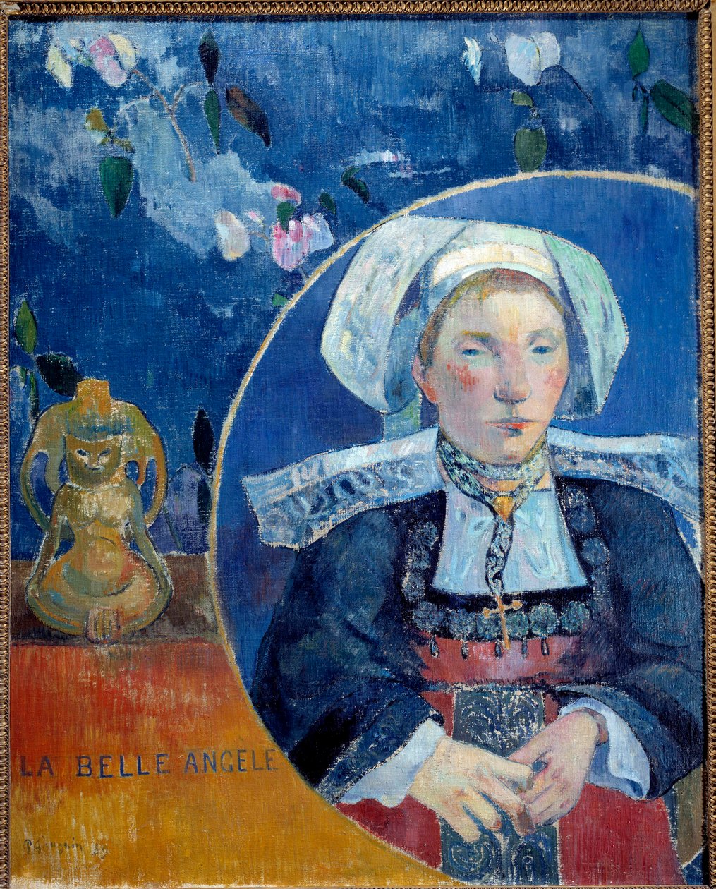 A gyönyörű Angele A Bretonne portréja népviseletben - Madame de Satre (1868-1932) portréja Pont Aven (Pont-Aven) hoteljere - Paul Gauguin (1848-1903) festménye 1889 V 0,92 x 0,73 m Párizs, Muse d