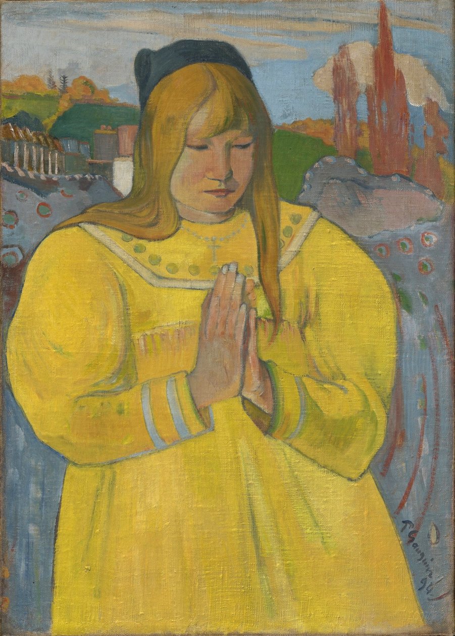 Imádkozó breton lány / Fiatal keresztény lány alkotó: Paul Gauguin