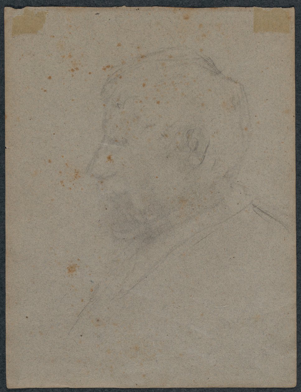 Egy férfi mellszobra profilja (fordítva) alkotó: Paul Gauguin