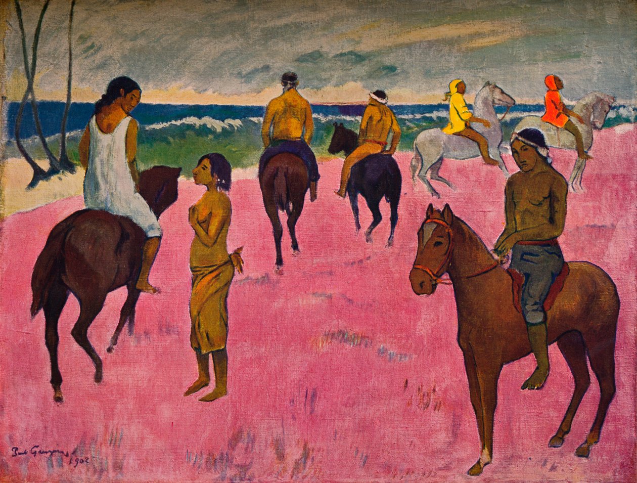 Lovasok a tengerparton, 1902 alkotó: Paul Gauguin
