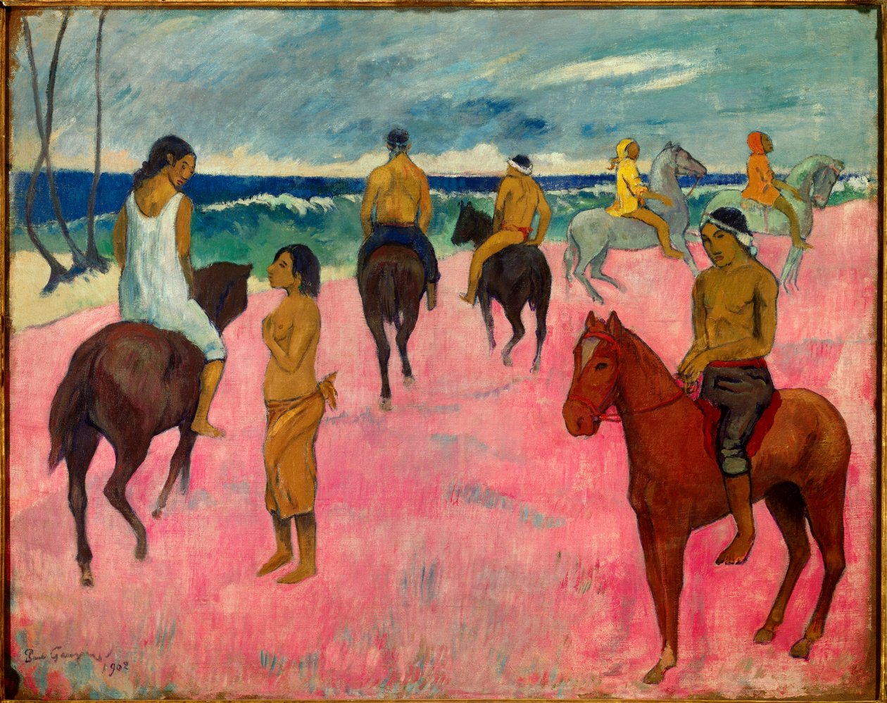 Lovasok a tengerparton, 1902 alkotó: Paul Gauguin