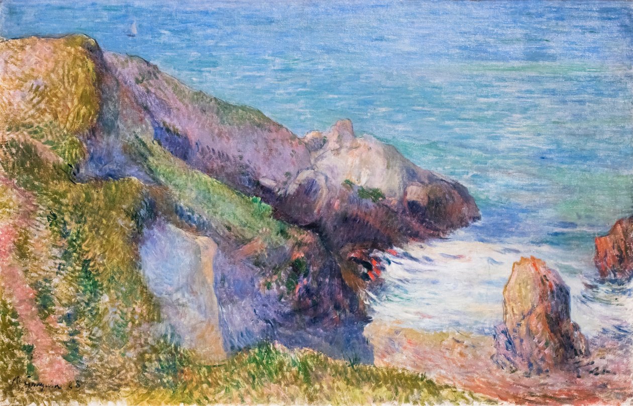 Sziklák a bretagne-i tengerparton alkotó: Paul Gauguin