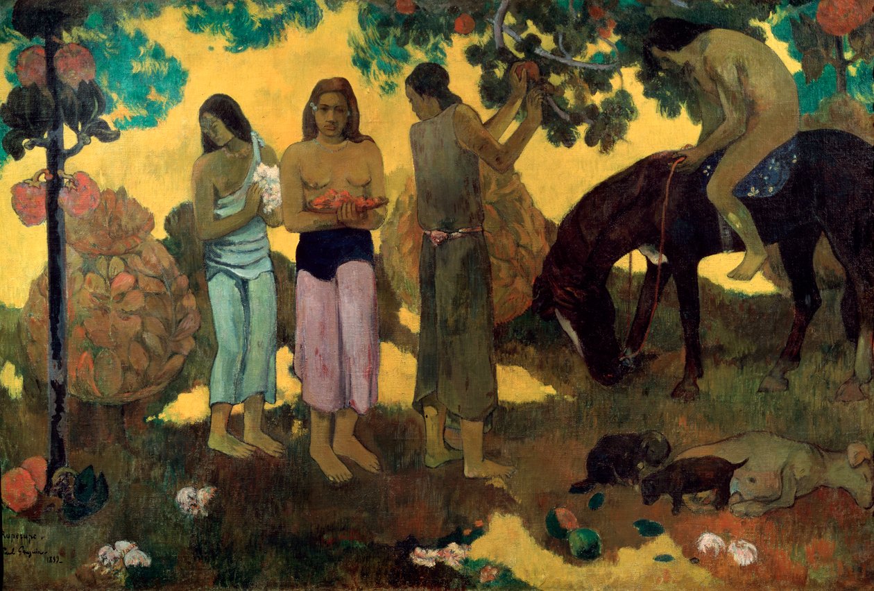 Rupe Rupe Fruit Gathering, 1899. alkotó: Paul Gauguin