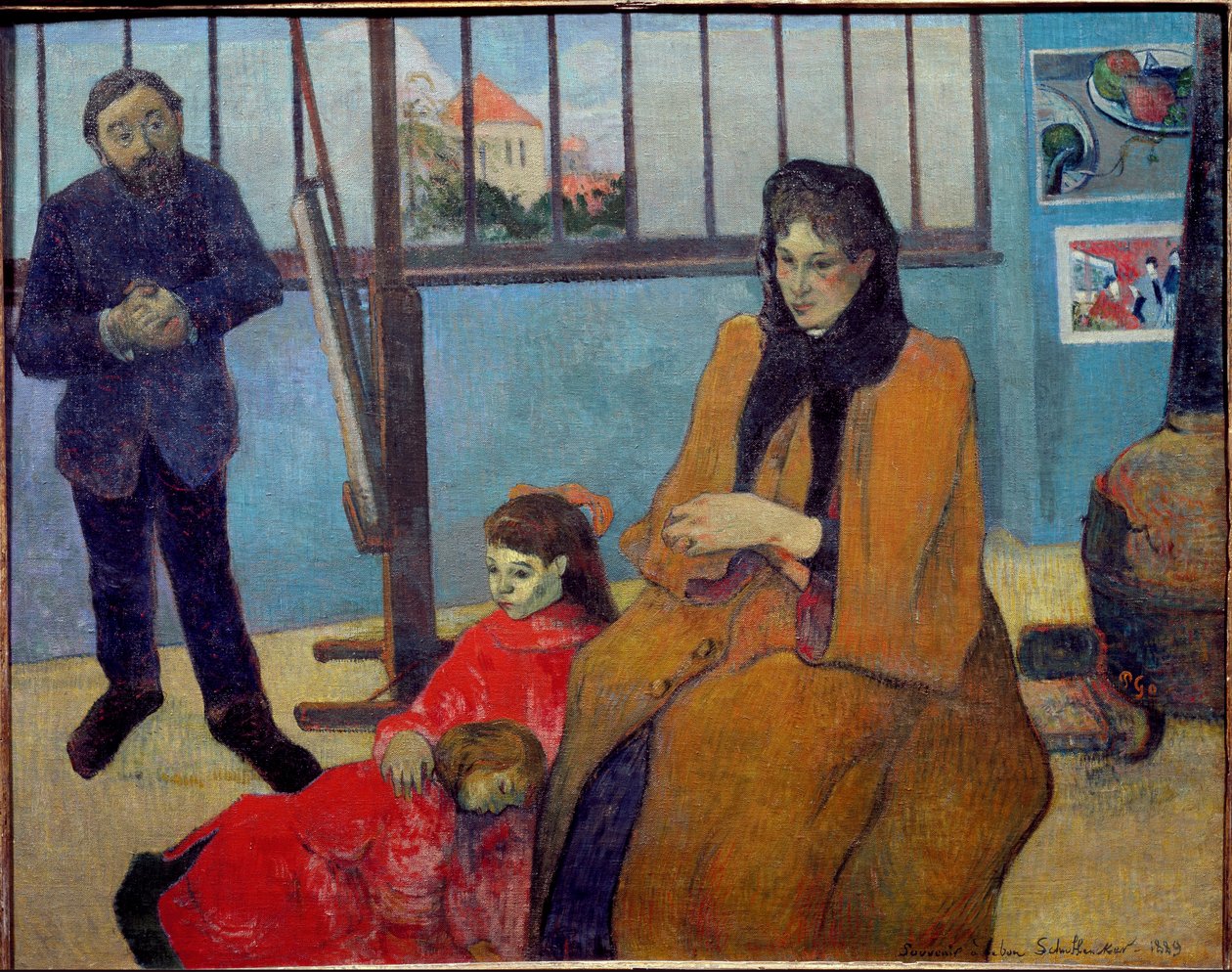 Schuffenecker műhelye vagy a Schuffenecker család (olaj, vászon alkotó: Paul Gauguin
