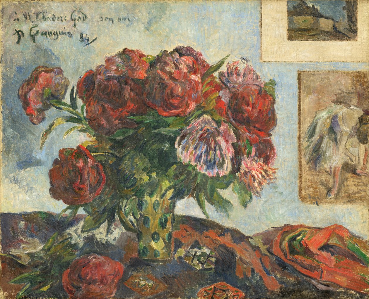 Csendélet pünkösdi rózsával alkotó: Paul Gauguin