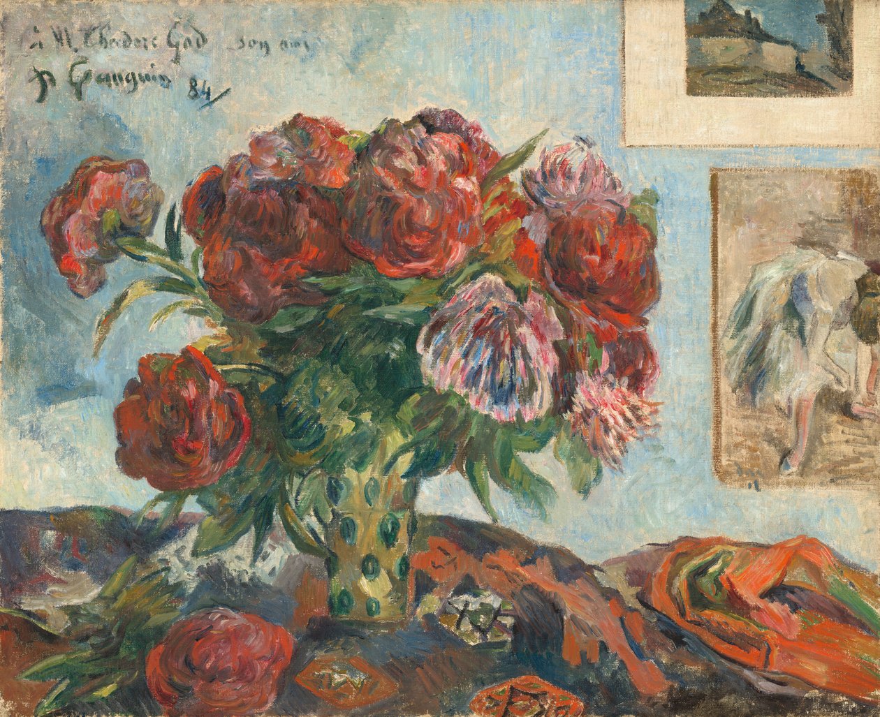 Csendélet pünkösdi rózsával, 1884. alkotó: Paul Gauguin