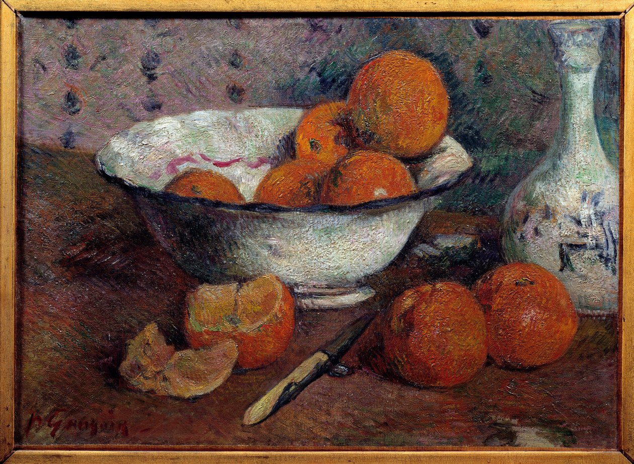 Csendélet naranccsal. Paul Gauguin (1848 - 1903) festménye, 1880 körül. Olaj, vászon. Méret: 0,33 X 0,46 m. Rennes, Szépművészeti Múzeum alkotó: Paul Gauguin
