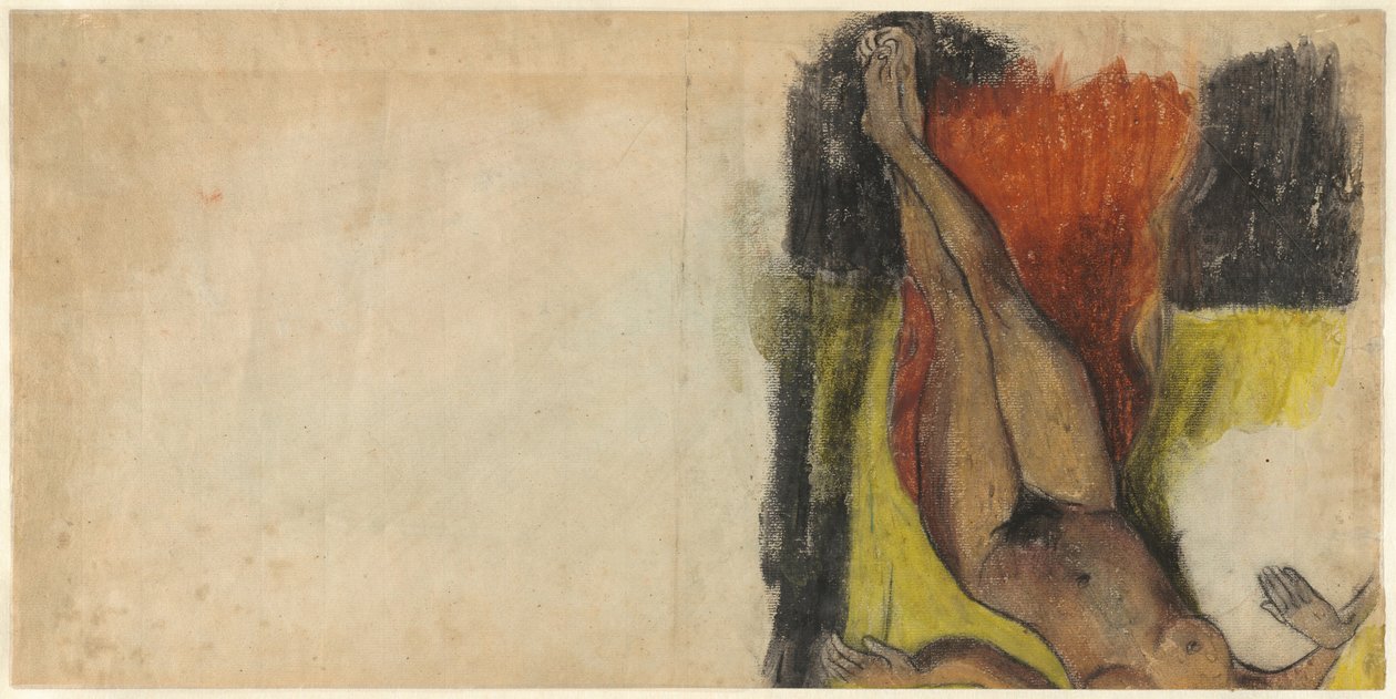 Tanulmány Judith te parari Aita tamari nőnek [verso] alkotó: Paul Gauguin