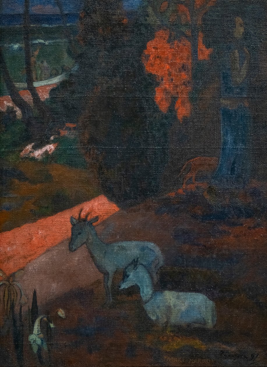 TARARI MARURU (táj két kecskével) alkotó: Paul Gauguin