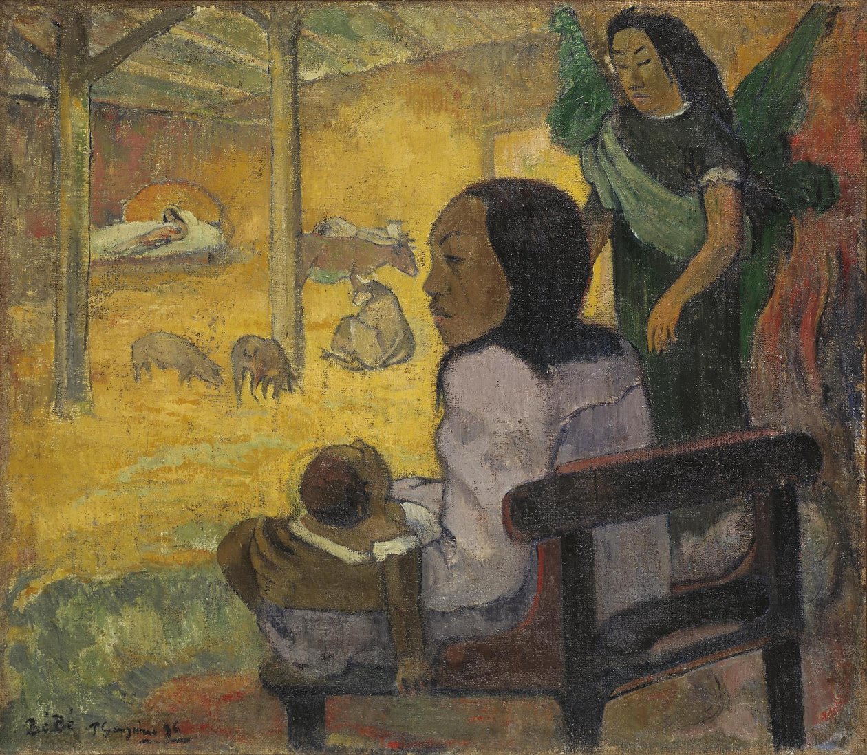 Tahiti: Bé bé (Pēpe) Be Be (A születés) alkotó: Paul Gauguin