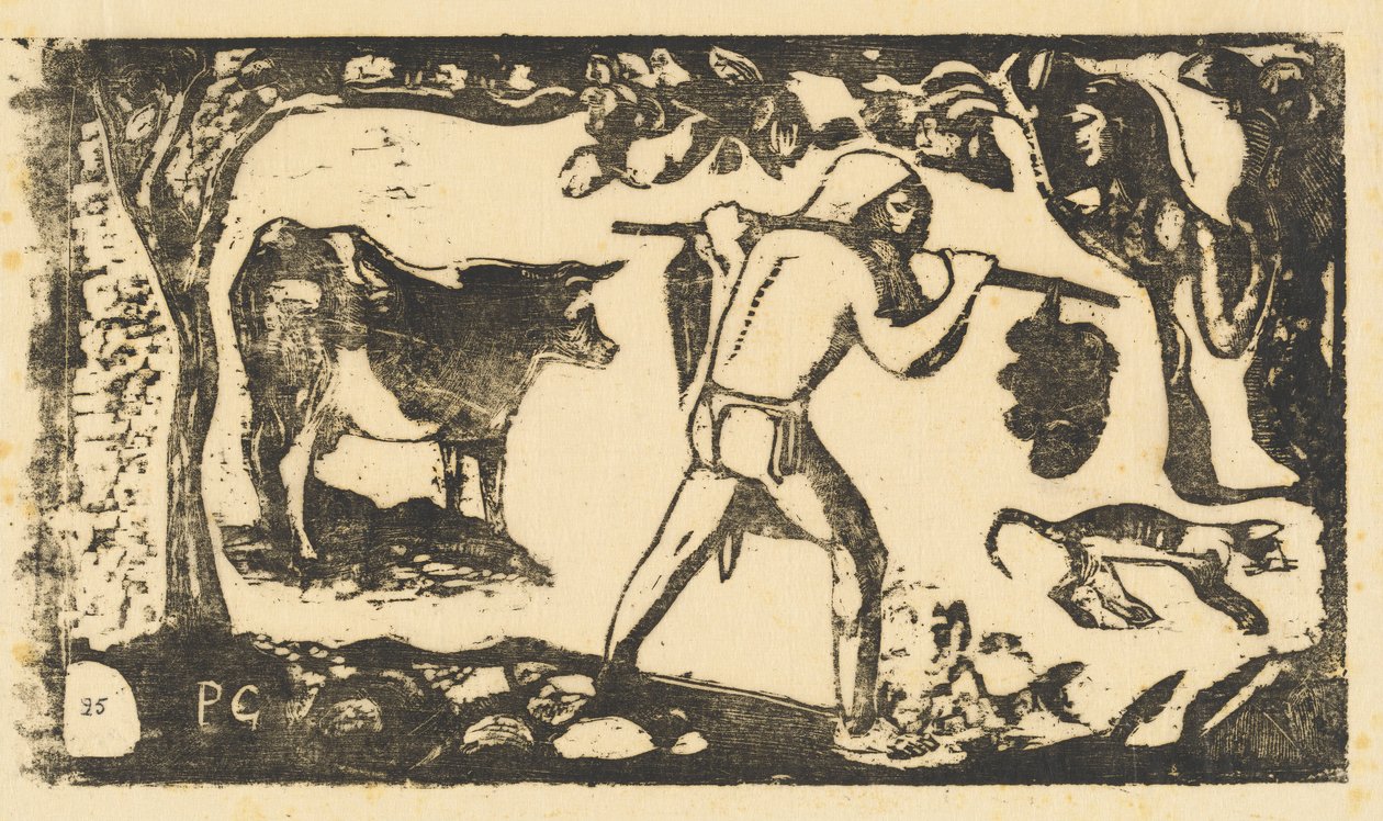 Tahiti banánt hordozó (a fei hordozója) alkotó: Paul Gauguin
