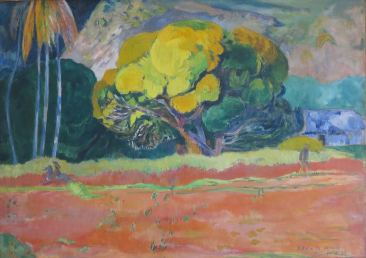 Tahiti:  Fatata te moua A hegy lábánál alkotó: Paul Gauguin