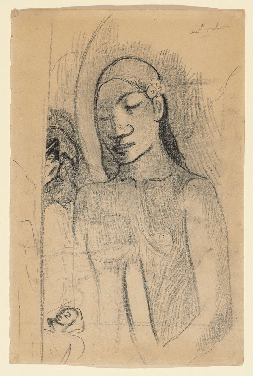 Tahiti figura, 1895-96 körül alkotó: Paul Gauguin