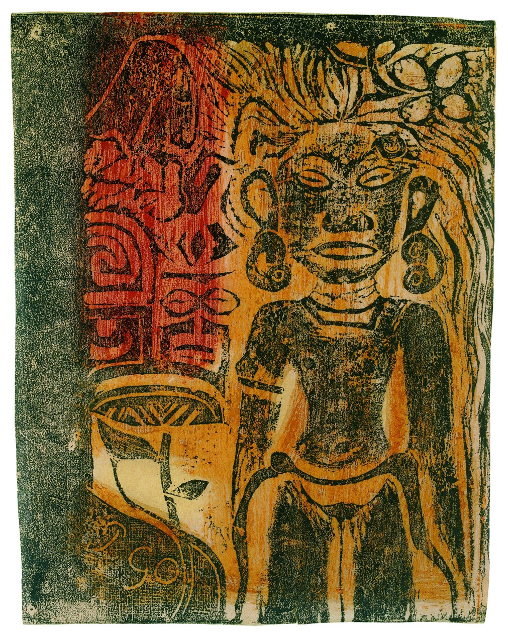 Tahiti bálvány, 1894-1895. alkotó: Paul Gauguin