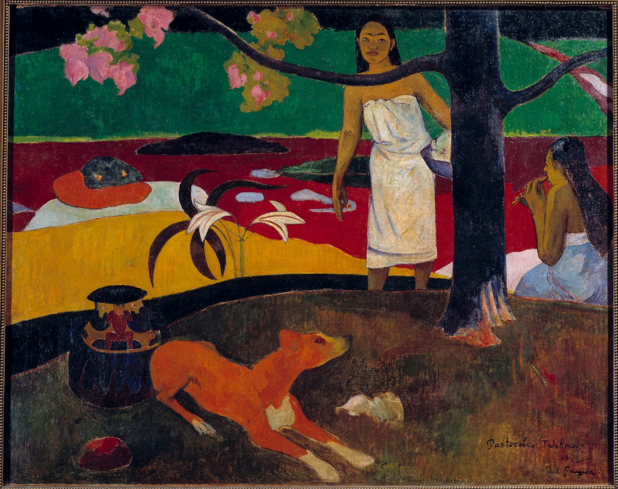 Paul Gauguin (1848-1903) tahiti jelenetfestménye 1892 V. 0,87x1,13 m Szentpétervár, Ermitázs Múzeum alkotó: Paul Gauguin
