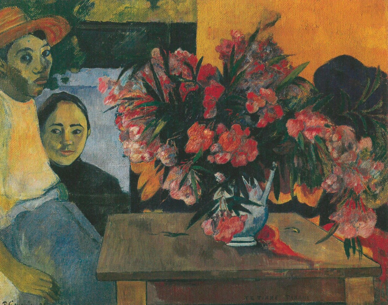 Tahiti:  A virágcsokor: Te tiare farani alkotó: Paul Gauguin