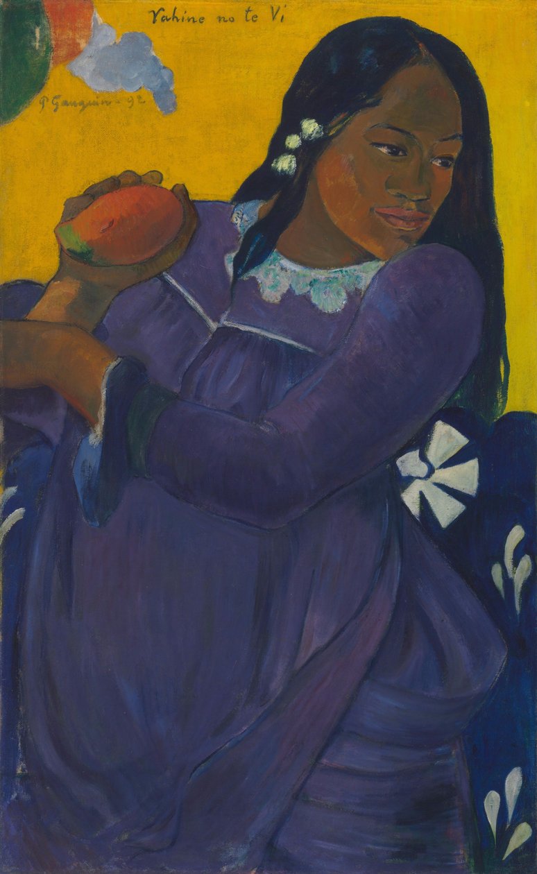 Tahiti:  Vahine no te vi Nő mangóval alkotó: Paul Gauguin