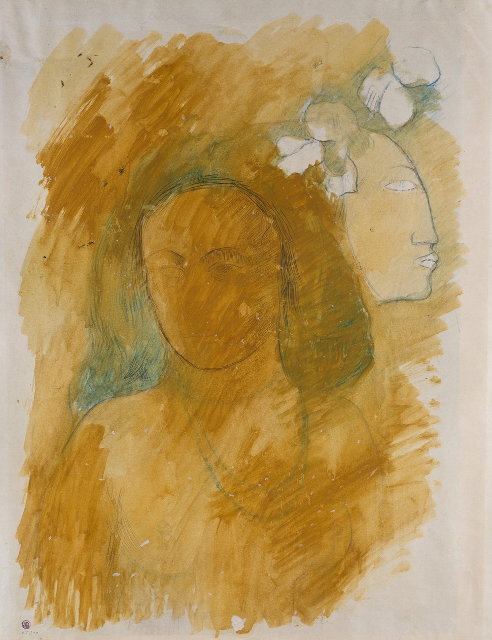 Tahitianische Frau mit bösem Geist alkotó: Paul Gauguin