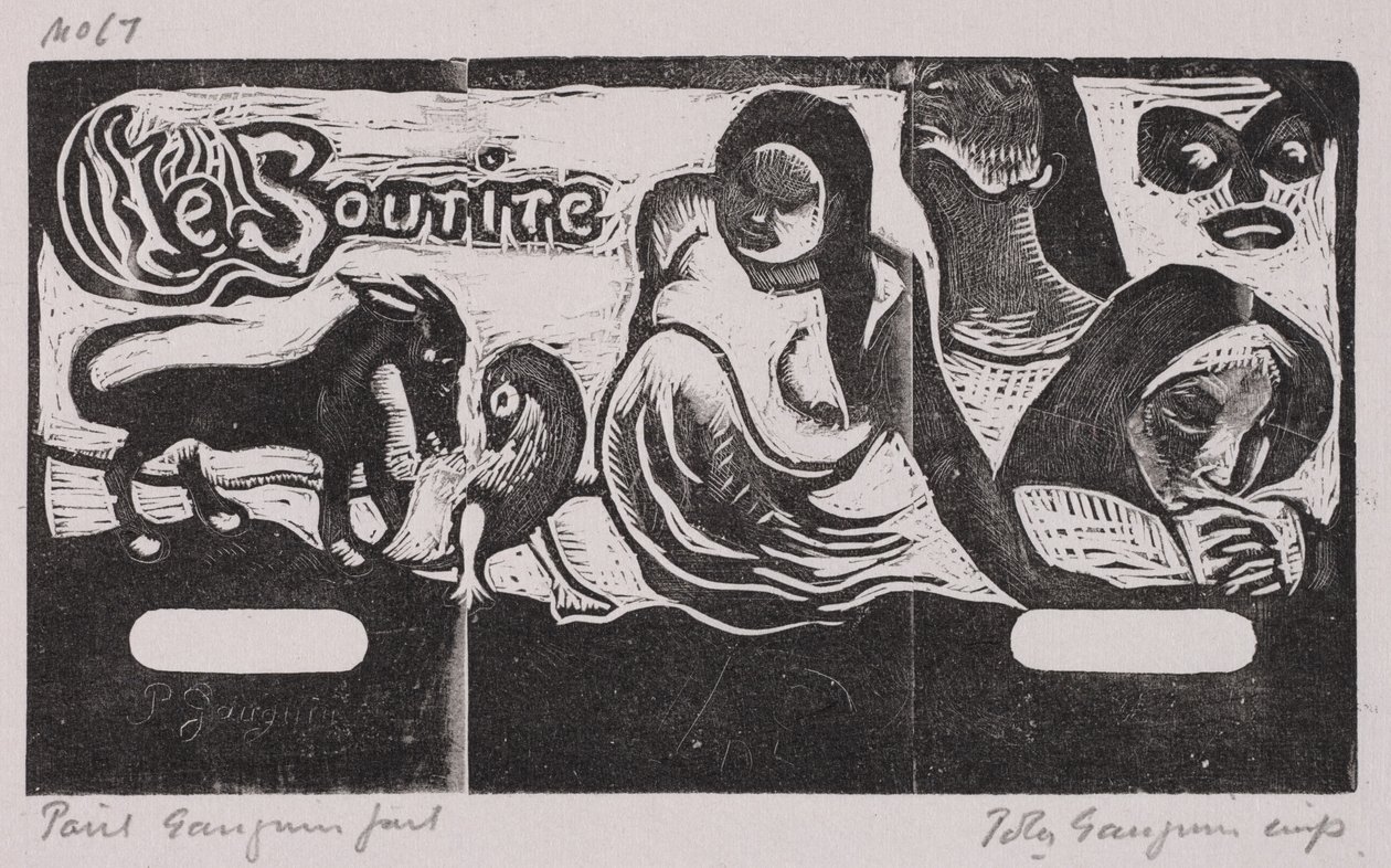 Tahiti és Noa Noa sorozat, A mosoly (fametszet) alkotó: Paul Gauguin
