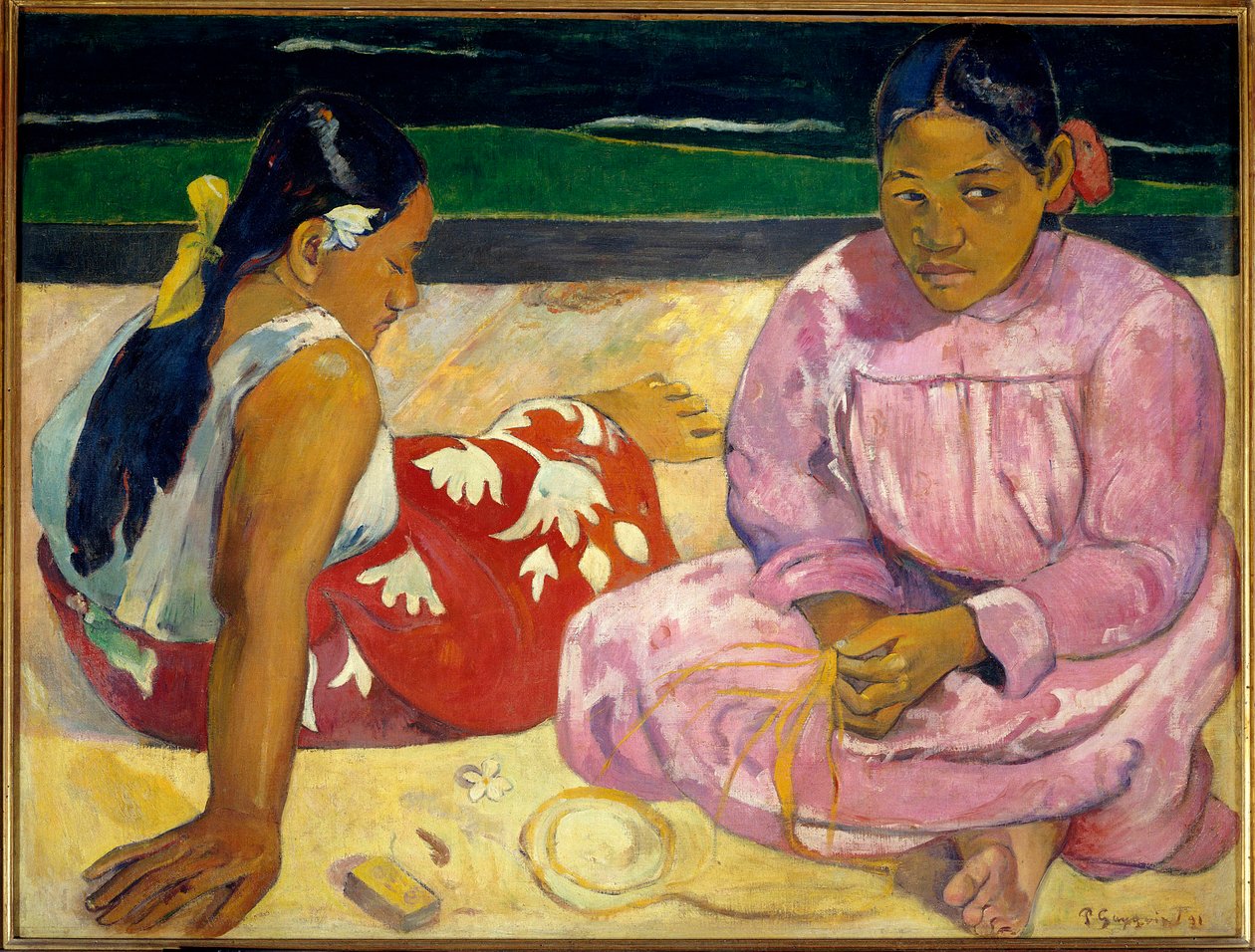 Tahitian women or On the Beach alkotó: Paul Gauguin