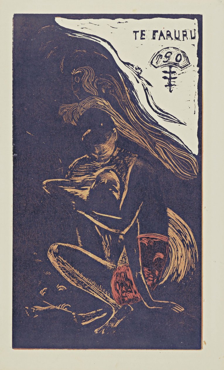 A Faruru Here We Make Love a Noa Noa sorozatból, 1893-1894 alkotó: Paul Gauguin