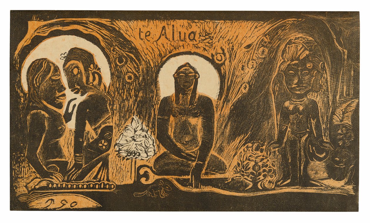 Te atua (Az Isten), a Noa Noa szvitből alkotó: Paul Gauguin