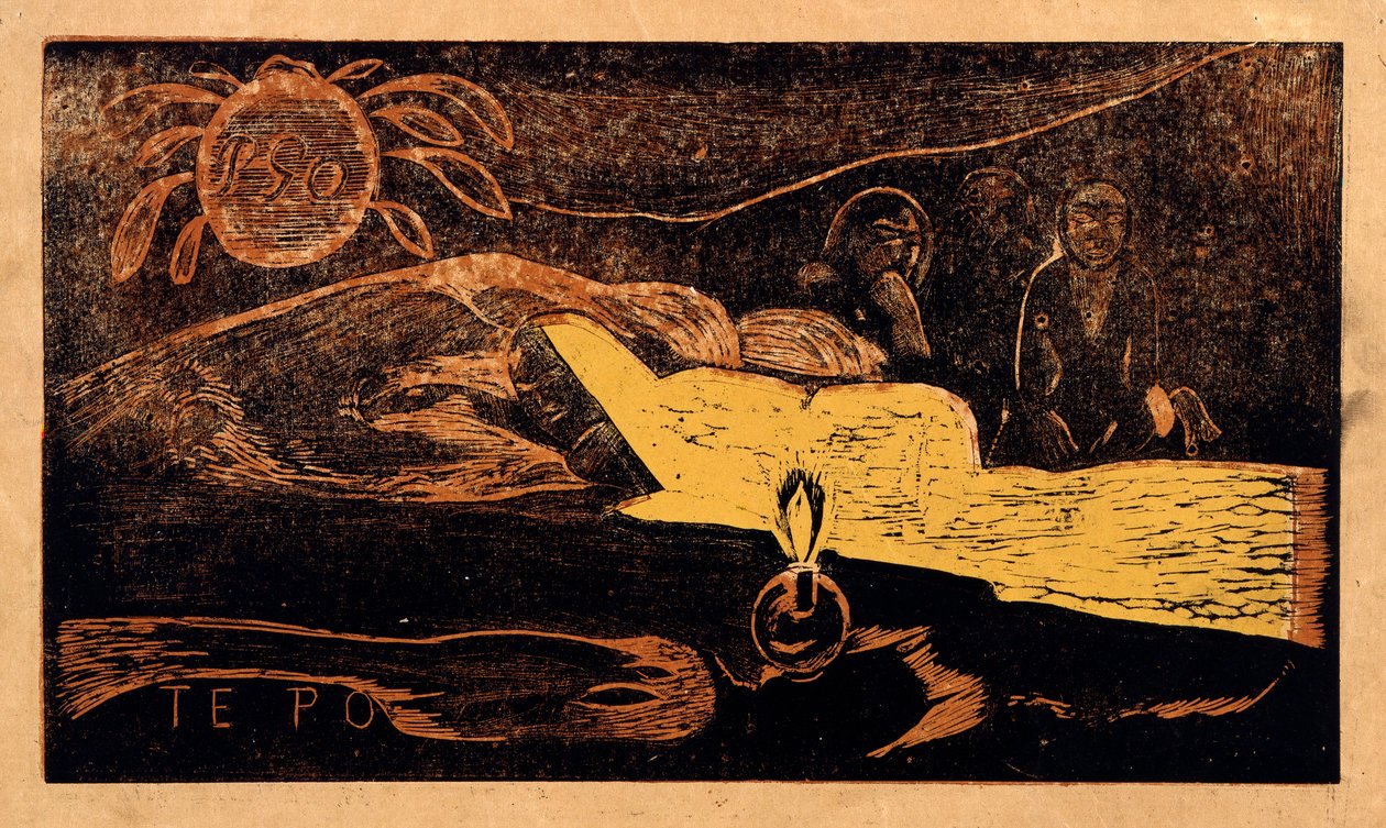 Te po. A nagy éjszaka a Noa Noa sorozatból, 1893-1894 alkotó: Paul Gauguin