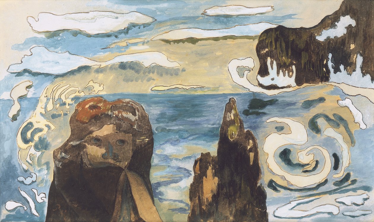 A fekete sziklák, 1889 alkotó: Paul Gauguin