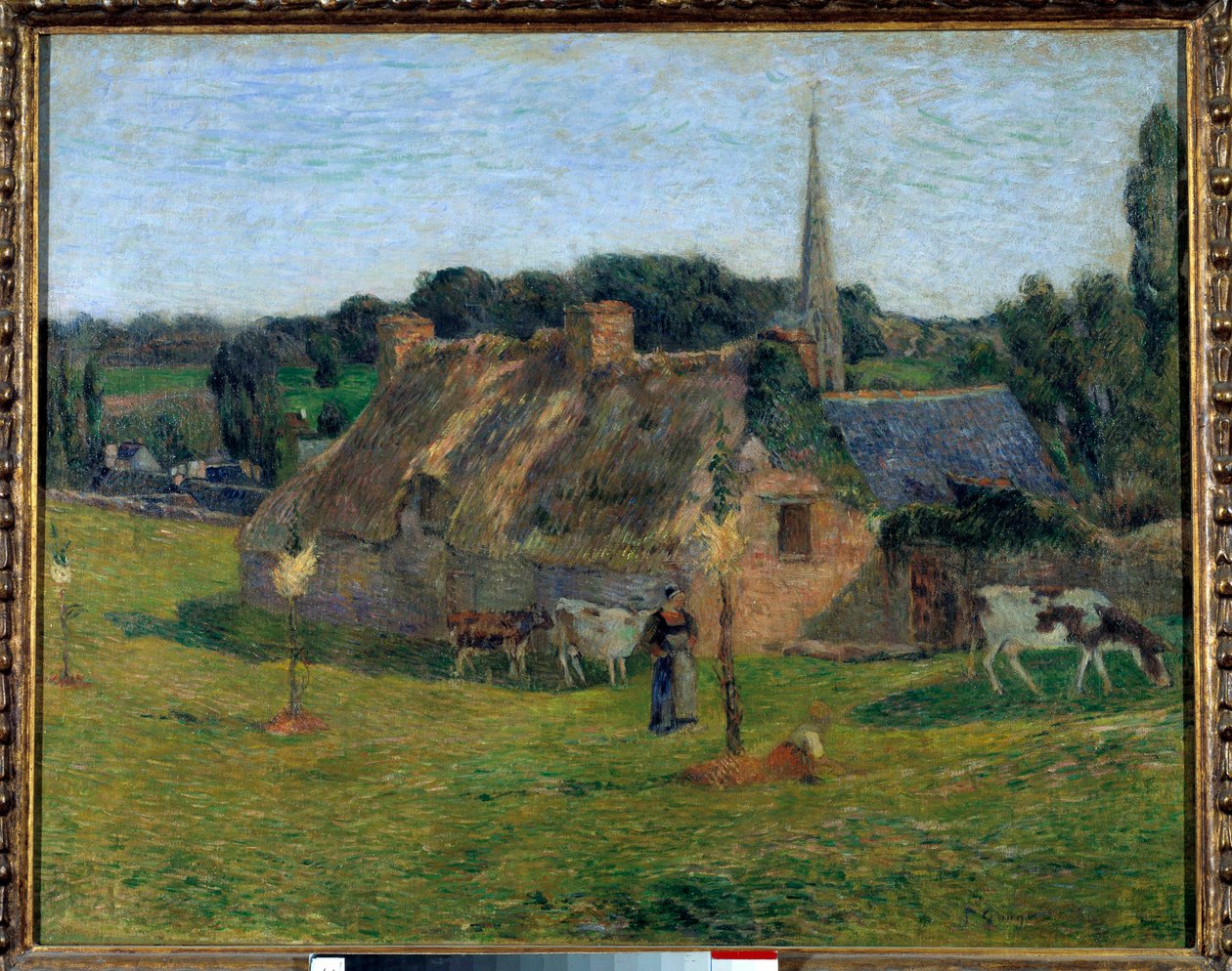 A Derout Lollichon mező és a Pont Aven templom alkotó: Paul Gauguin