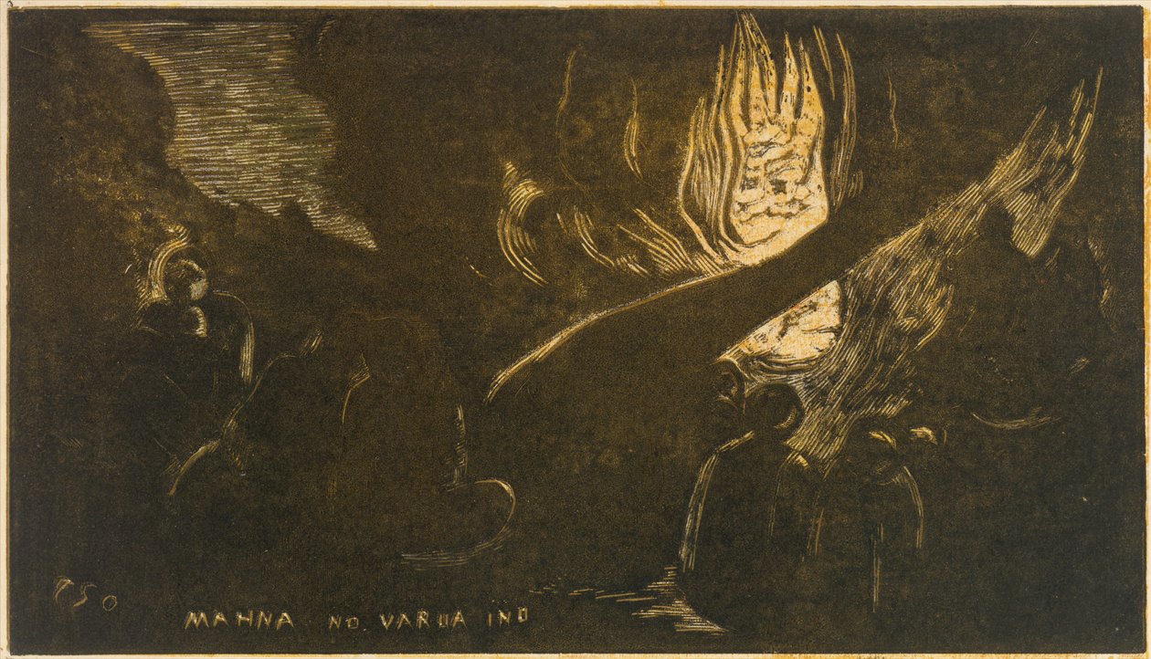 Az ördög beszél Mahna No Varua Ino, a Fragrance Noa Noa, 1893-94., 1893-94. alkotó: Paul Gauguin