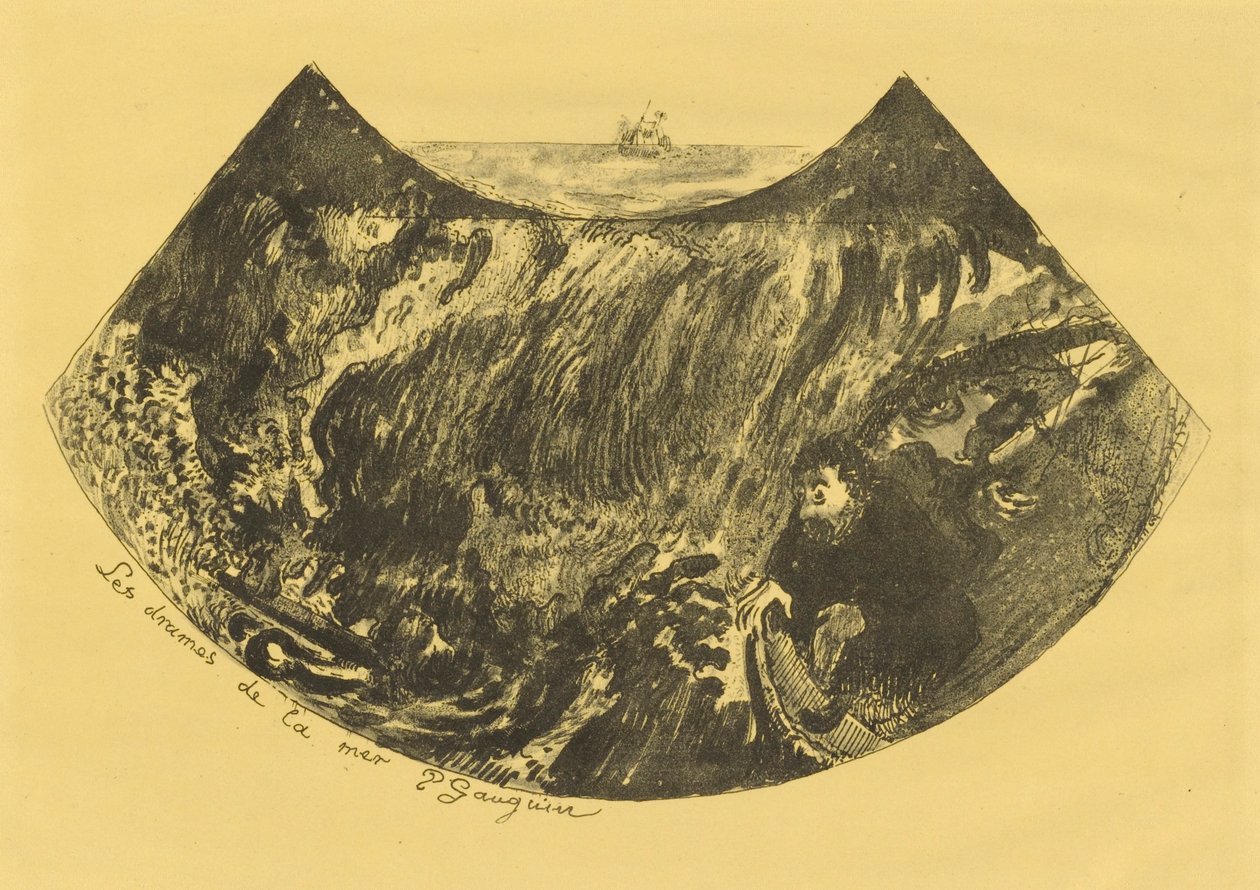 A tenger drámái (Lesüllyedés a forgatagba) alkotó: Paul Gauguin