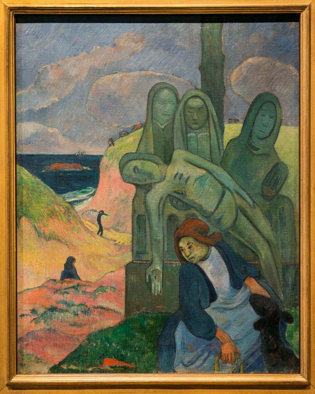 A zöld Krisztus - Paul Gauguin (1848-1903) - 92 cm x 73 cm - Belga Királyi Szépművészeti Múzeumok - Posztimpresszionizmus - Breton Kálvária alkotó: Paul Gauguin