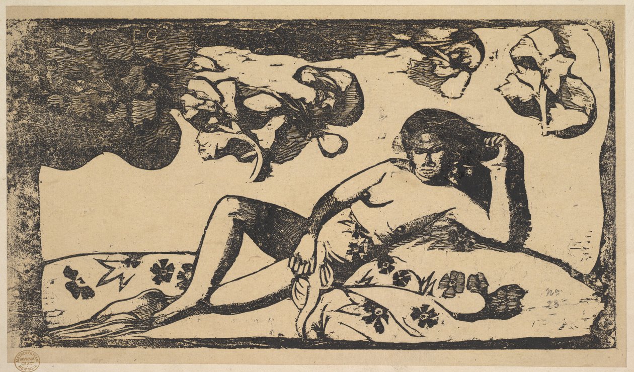 A szépség királynője – Langorous, 1898. alkotó: Paul Gauguin