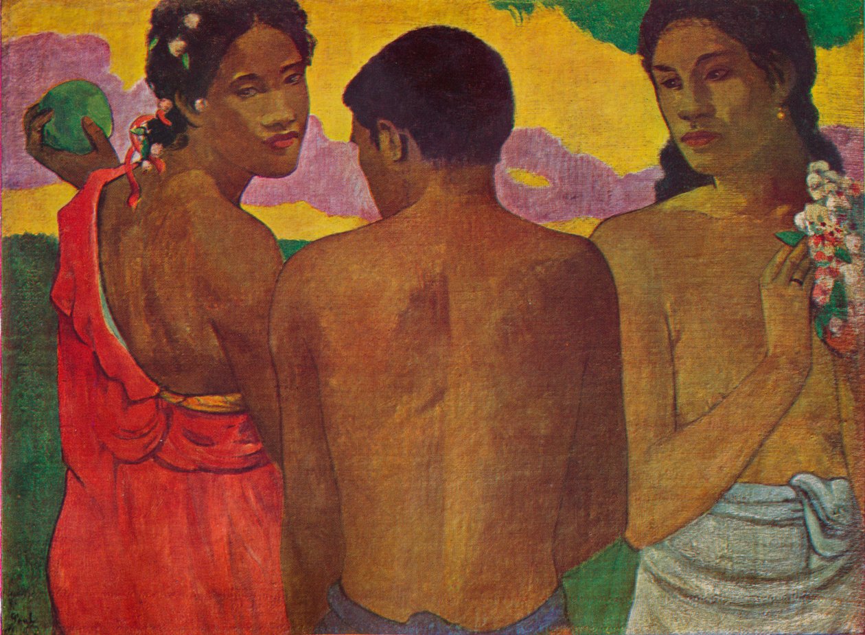 A három tahiti, 1899 alkotó: Paul Gauguin
