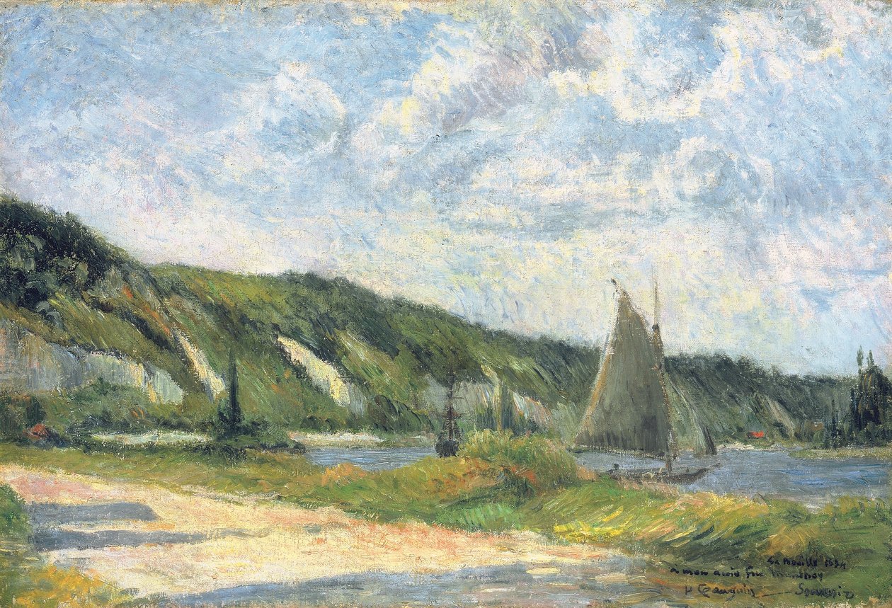 A La Bouille sziklái, 1884 alkotó: Paul Gauguin