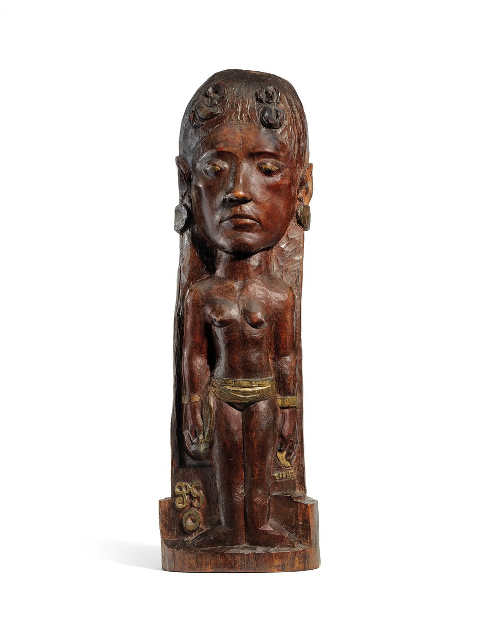 Thérèse, c.1902-3 (faragott mirofa, aranyozás és rézszögek) (lásd még: 2835560-2) alkotó: Paul Gauguin