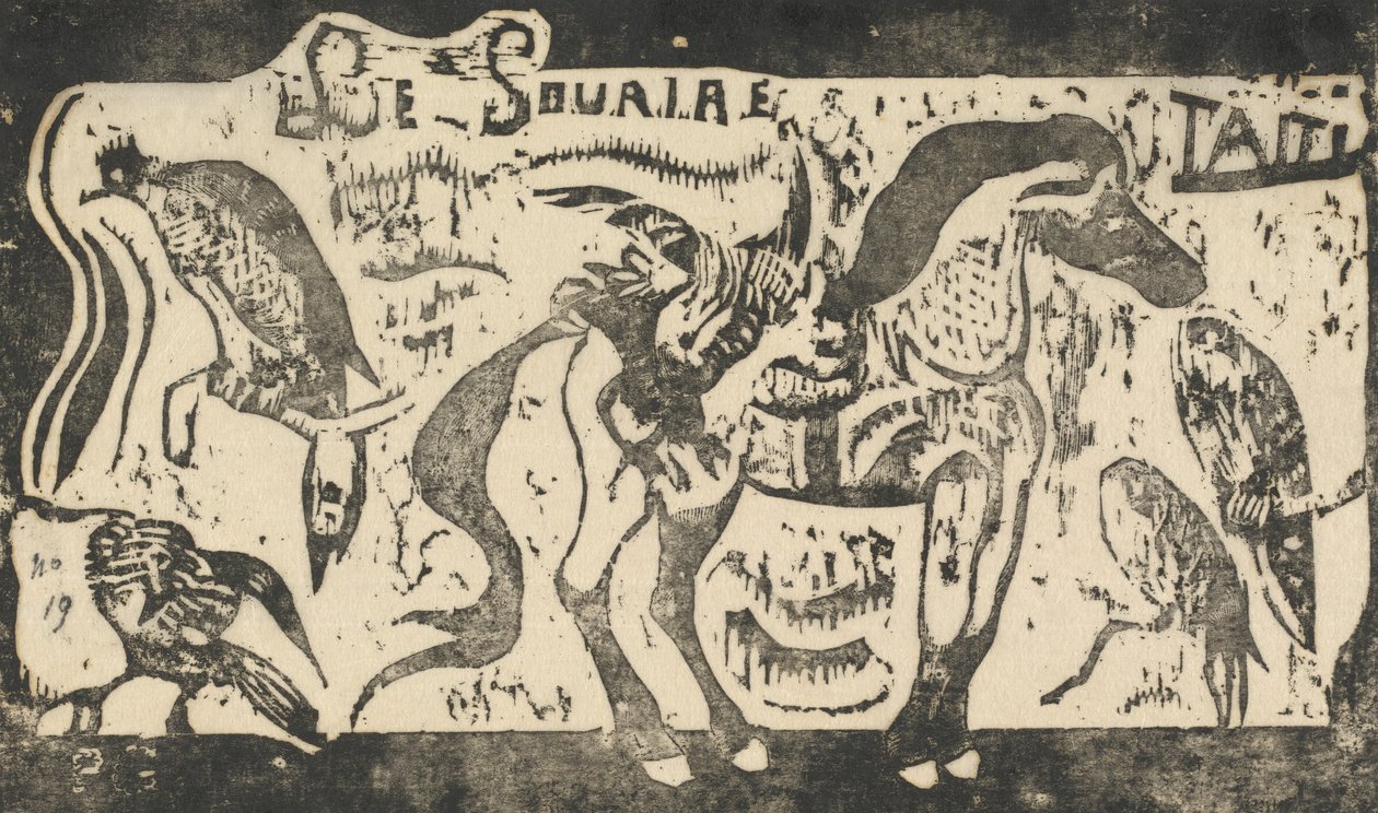 A Le Sourire címlapja A mosoly címe, 1895-ben vagy utána. alkotó: Paul Gauguin
