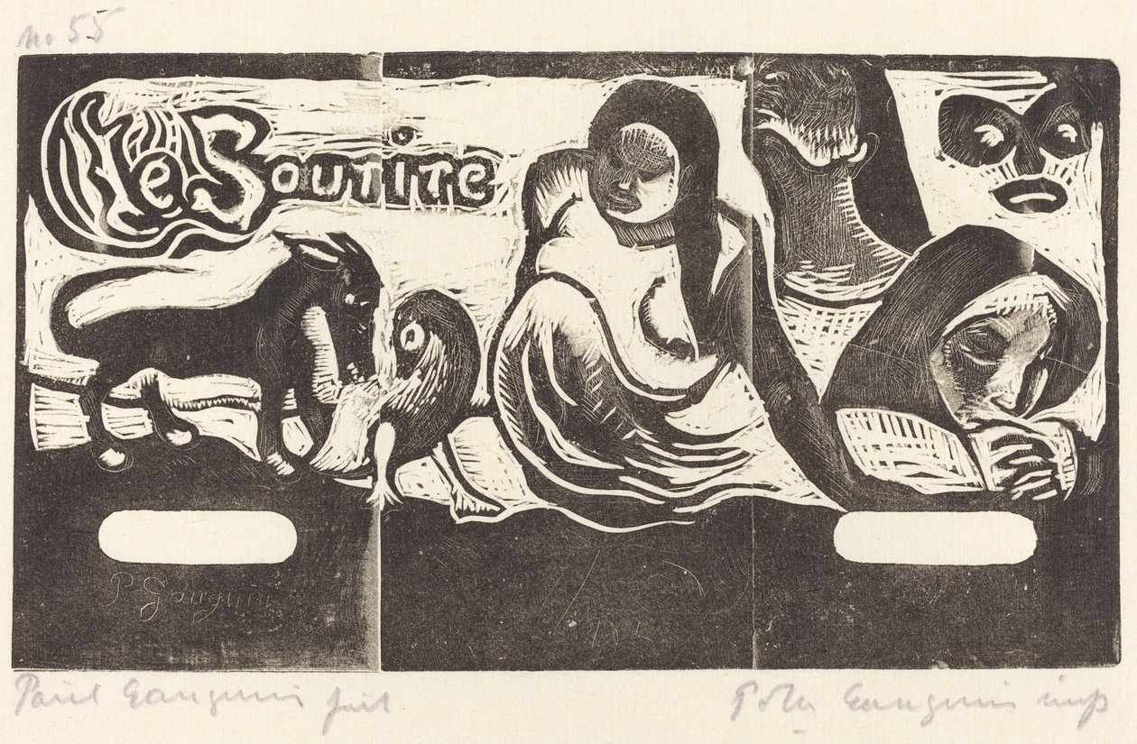 A Le Sourire címlapja A mosoly címe, 1895-ben vagy utána. alkotó: Paul Gauguin