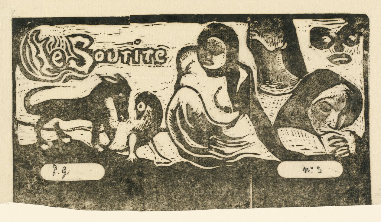 A Le Sourire címlapja A mosoly címe, 1895-ben vagy utána. alkotó: Paul Gauguin