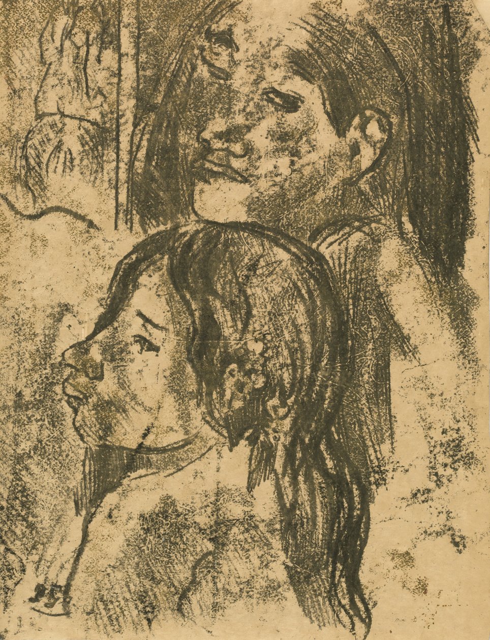 Két marquesans [recto], c. 1902. alkotó: Paul Gauguin