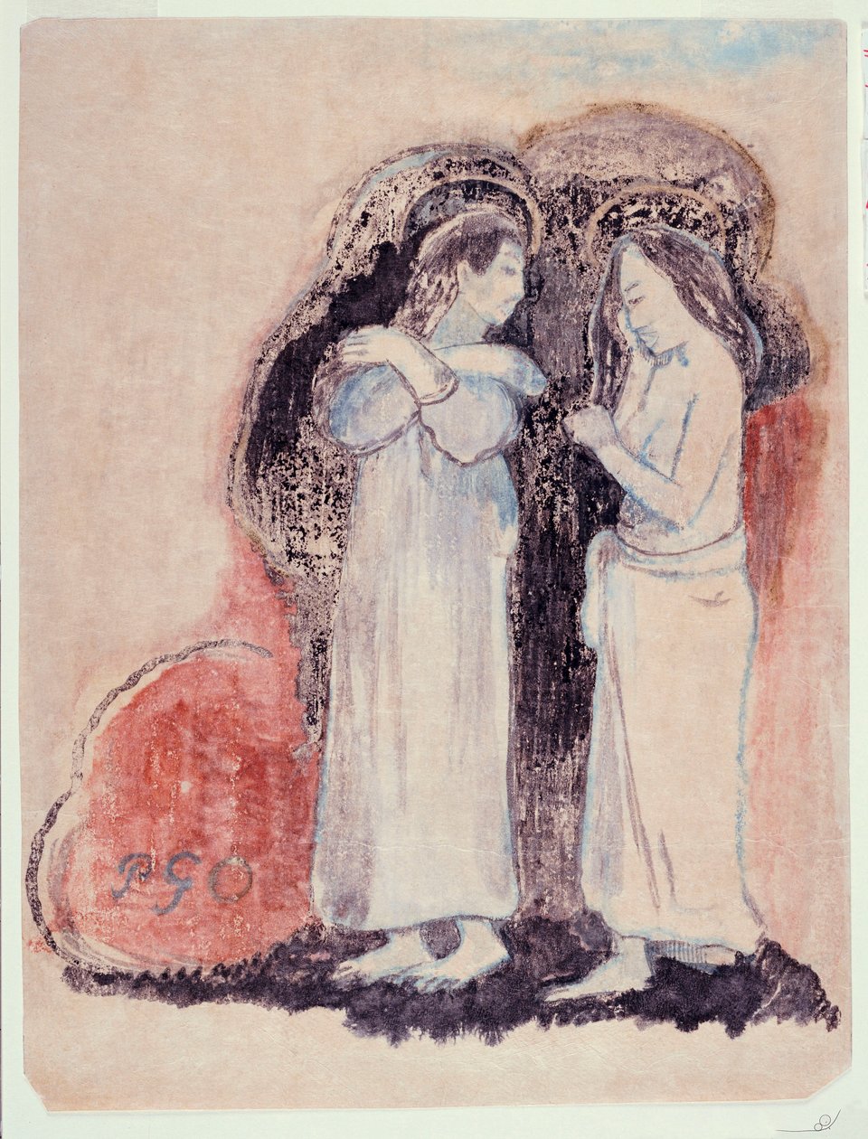 Két álló tahiti nő, 1894 alkotó: Paul Gauguin