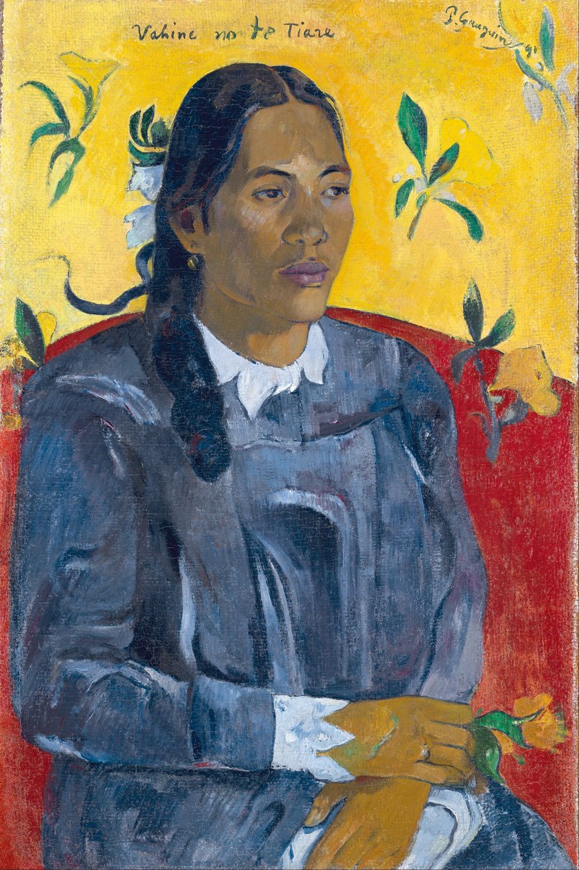 Vahine No Te Tiare (Nő virággal) alkotó: Paul Gauguin