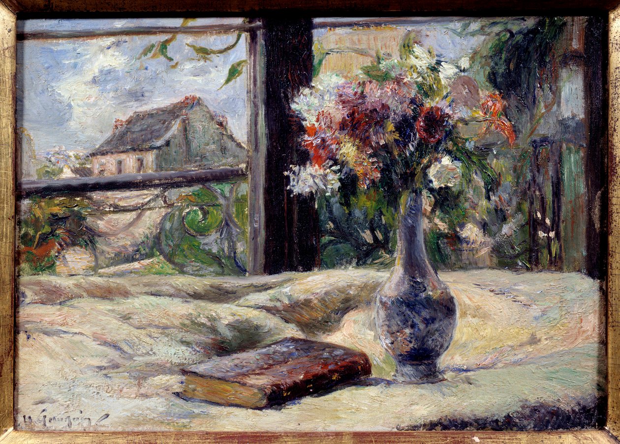Váza virágokkal. Paul Gauguin festménye (1848-1903) alkotó: Paul Gauguin