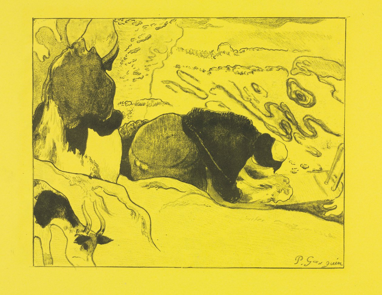 Volpini szvit: Mosók, a mosók, 1889. alkotó: Paul Gauguin