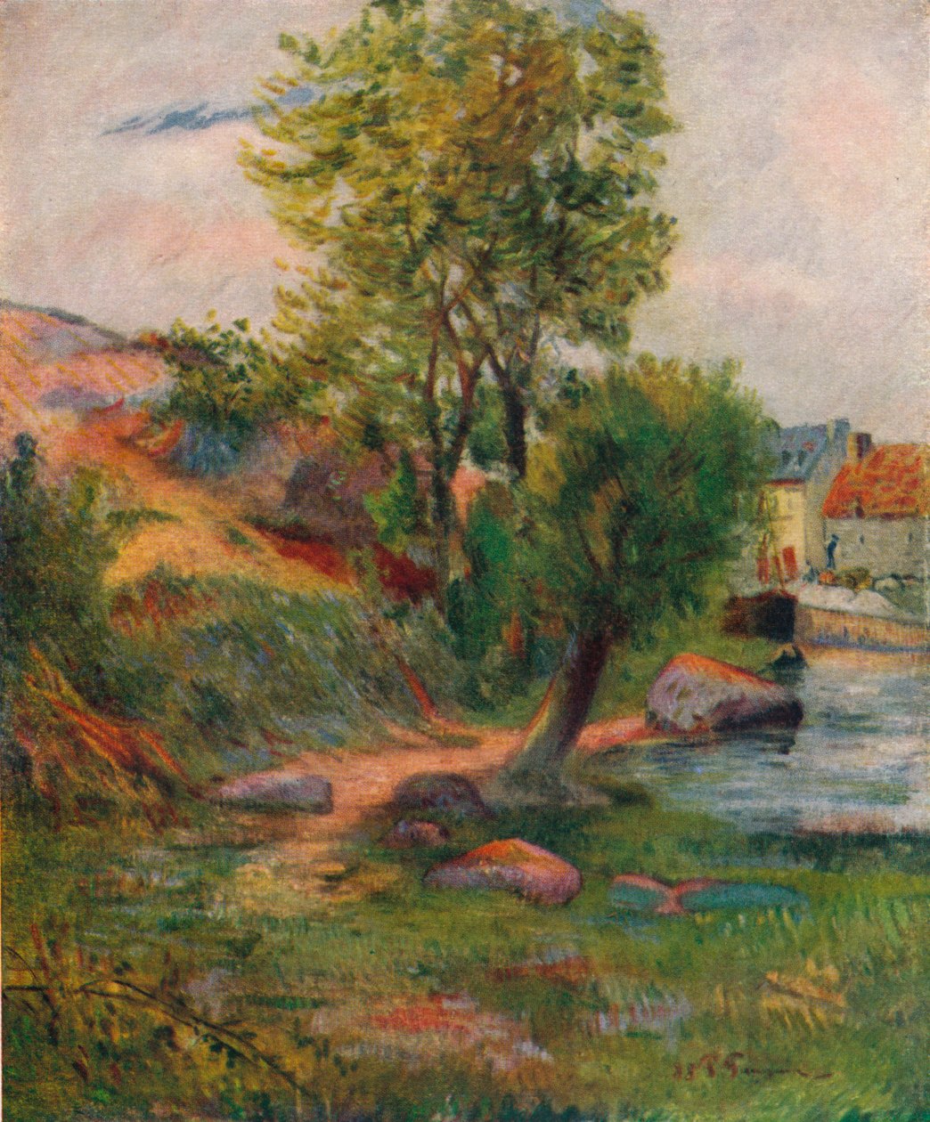 Fűzfa a sugárút mellett, 1888, 1938 alkotó: Paul Gauguin