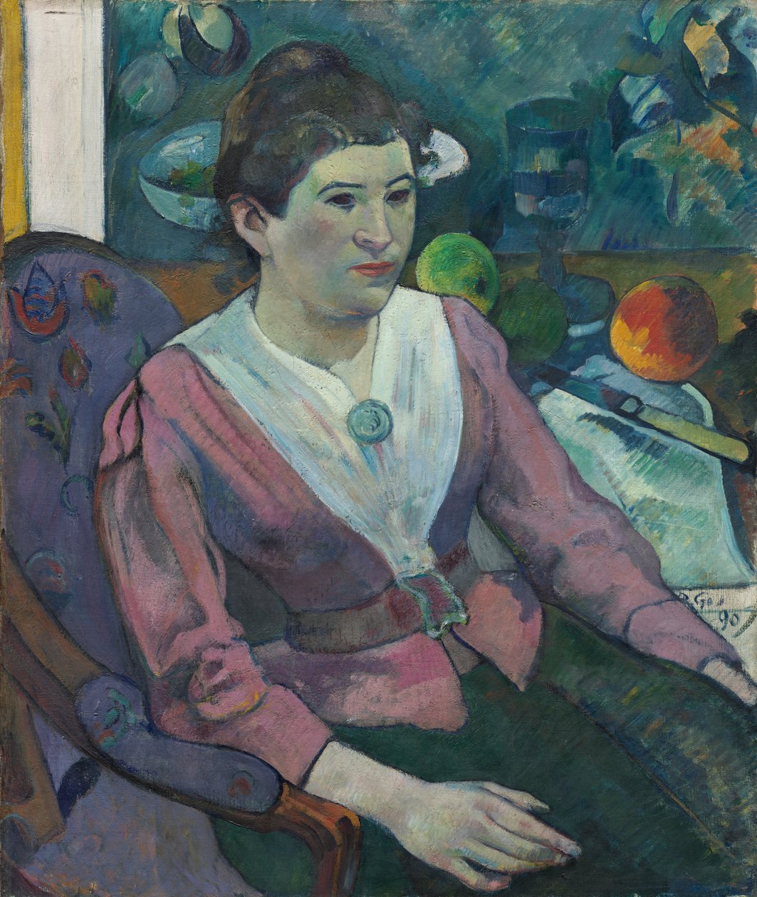 Nő egy csendélet előtt Cezanne-tól alkotó: Paul Gauguin