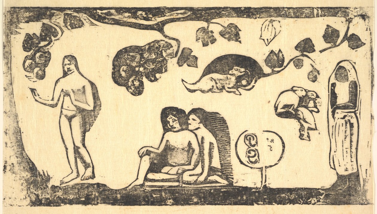 Nők, állatok és lombok, 1898. alkotó: Paul Gauguin