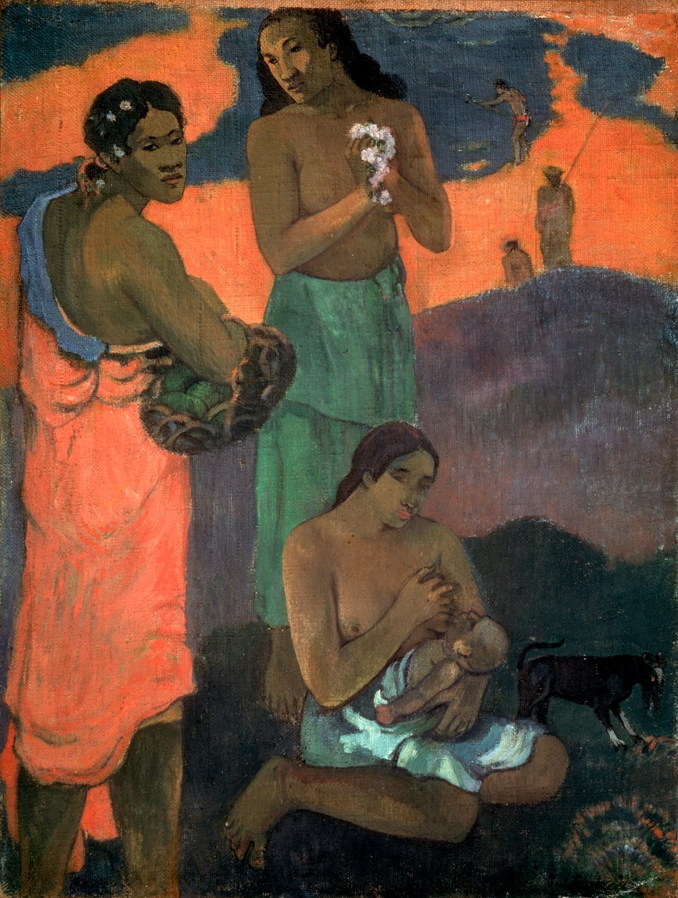 Nők a tengerparton Az anyaság, 1899 alkotó: Paul Gauguin